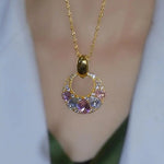 Pink Crystal Jewelry Set