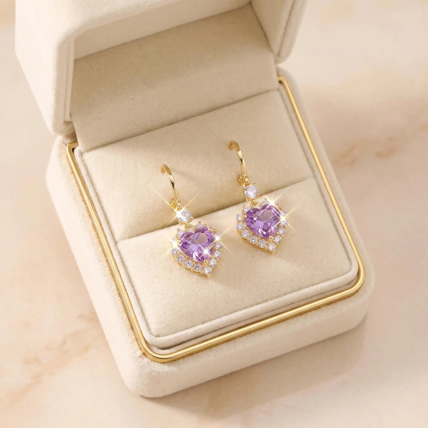 Pink Crystal Teardrop Clip-On Earrings