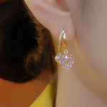 Pink Crystal Wheat Ear Cuffs
