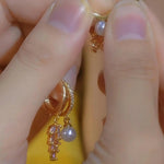 Pink Crystal Wheat Ear Cuffs