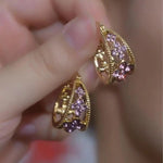 Pink Hoop Earrings