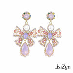 Pink Pearl Bow Earrings