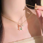 Pink Tulip Pearl Necklace