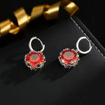 Pomegranate Red Earrings