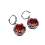 Pomegranate Red Earrings