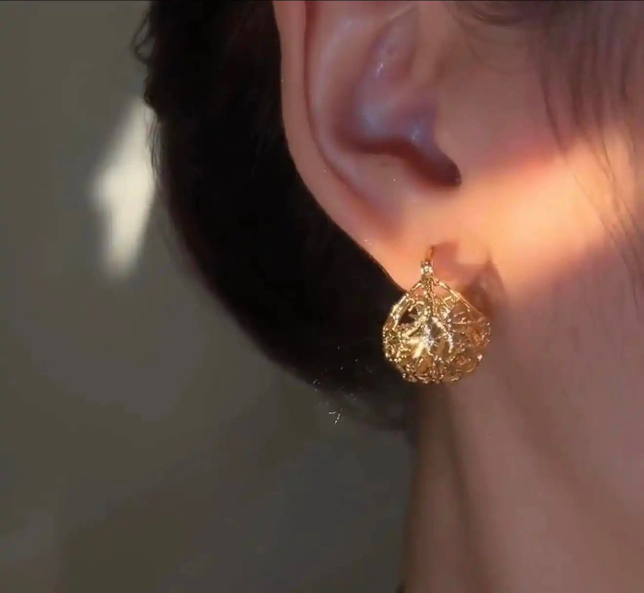 Pure Marble Hoop Earrings