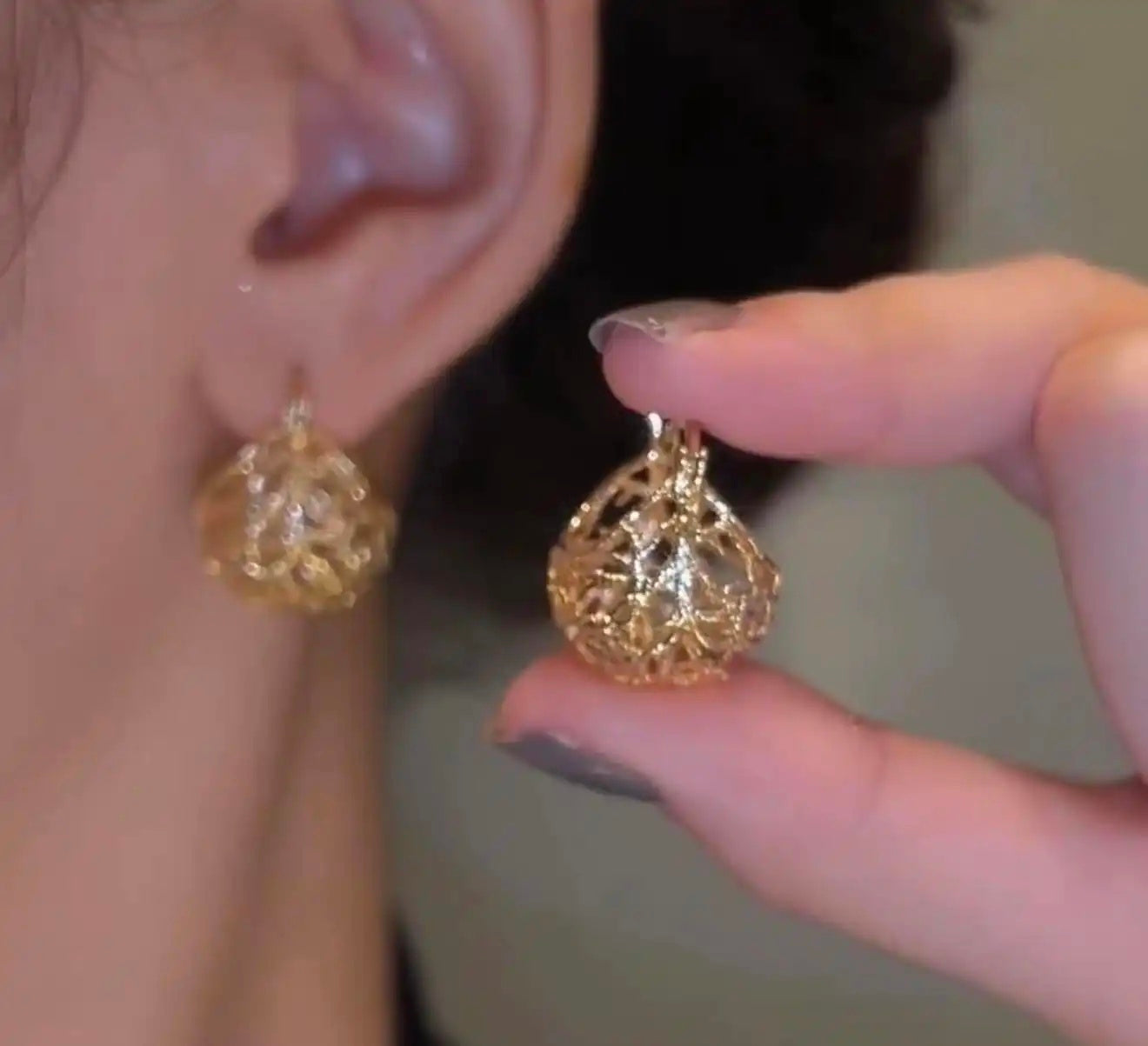 Pure Marble Hoop Earrings