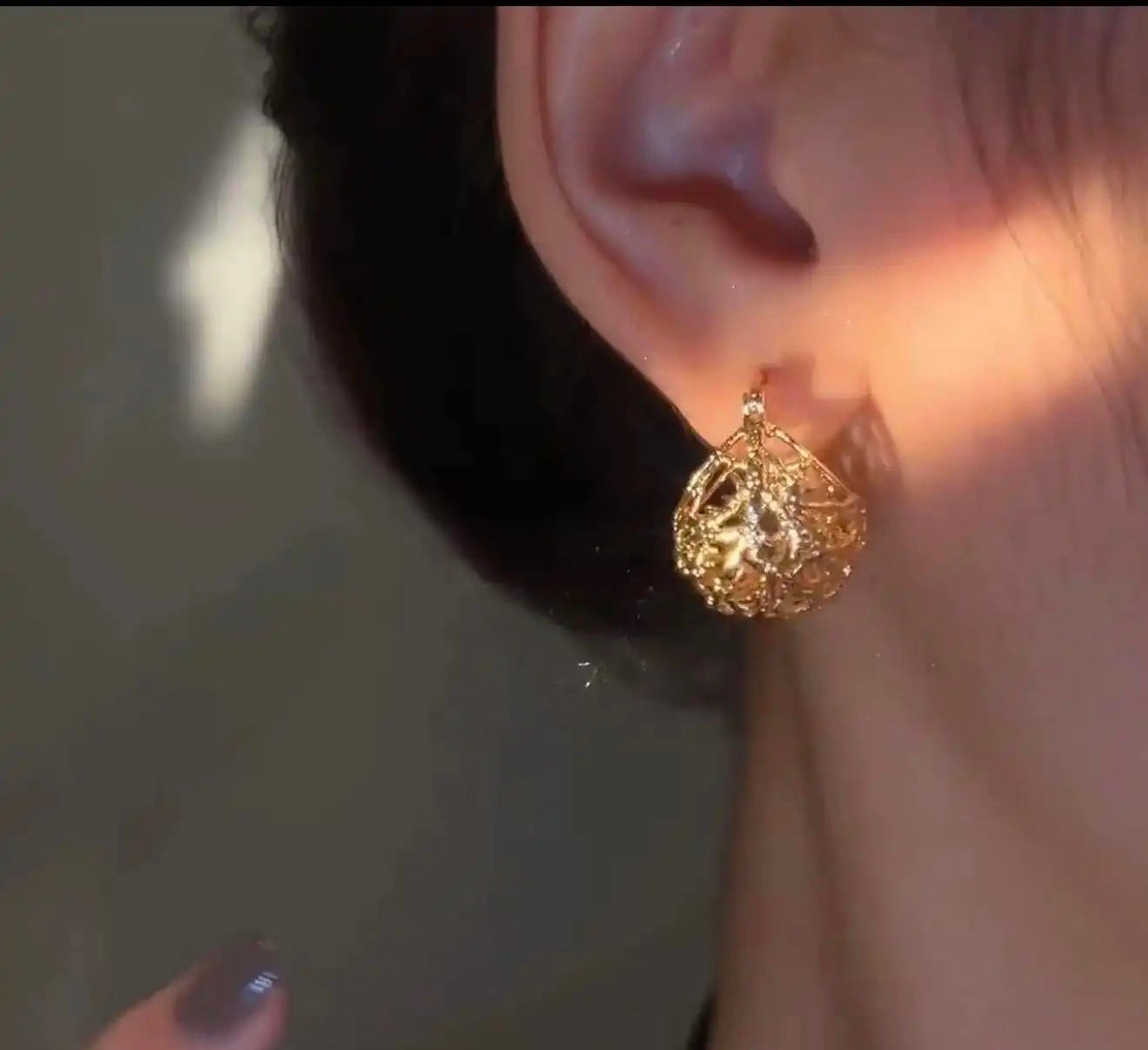Pure Marble Hoop Earrings