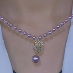 Purple Butterfly Necklace