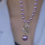 Purple Butterfly Necklace