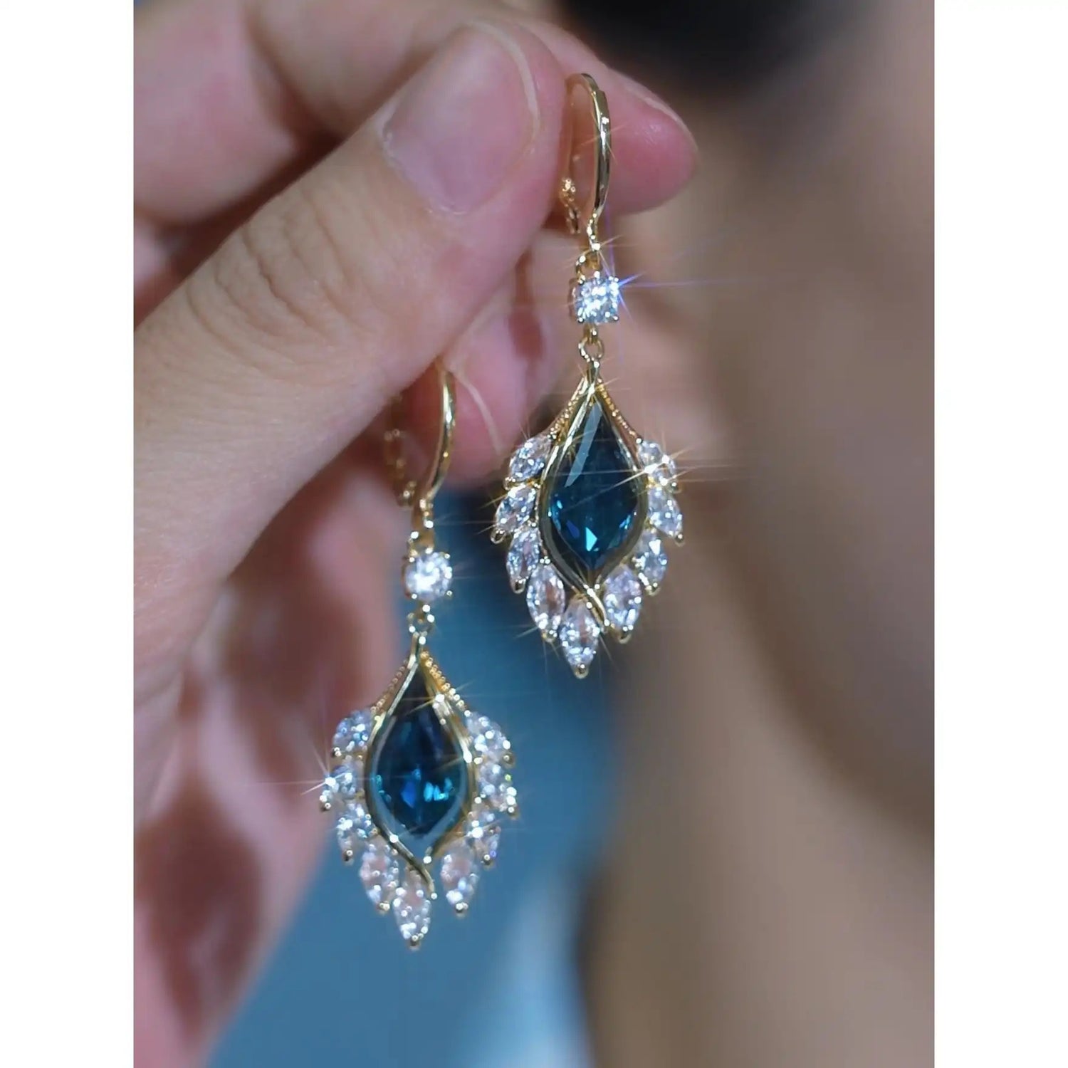 Purple Crystal Clip-On Hot-Selling Earrings