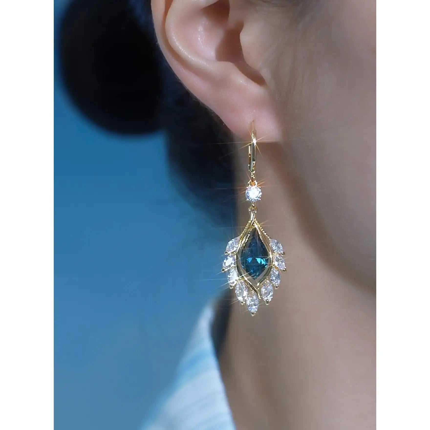 Purple Crystal Clip-On Hot-Selling Earrings