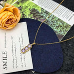 Purple Crystal Gourd Pendant Necklace