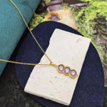 Purple Crystal Gourd Pendant Necklace