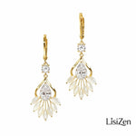 Purple Crystal Teardrop Earrings