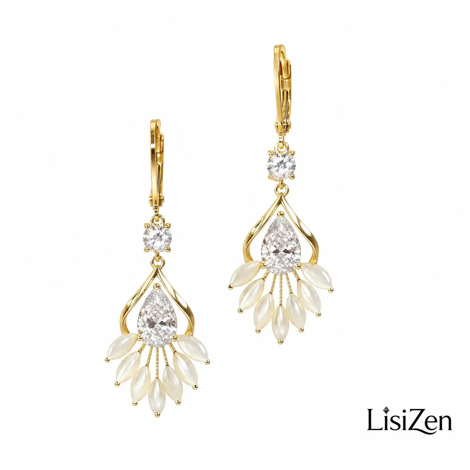 Purple Crystal Teardrop Earrings