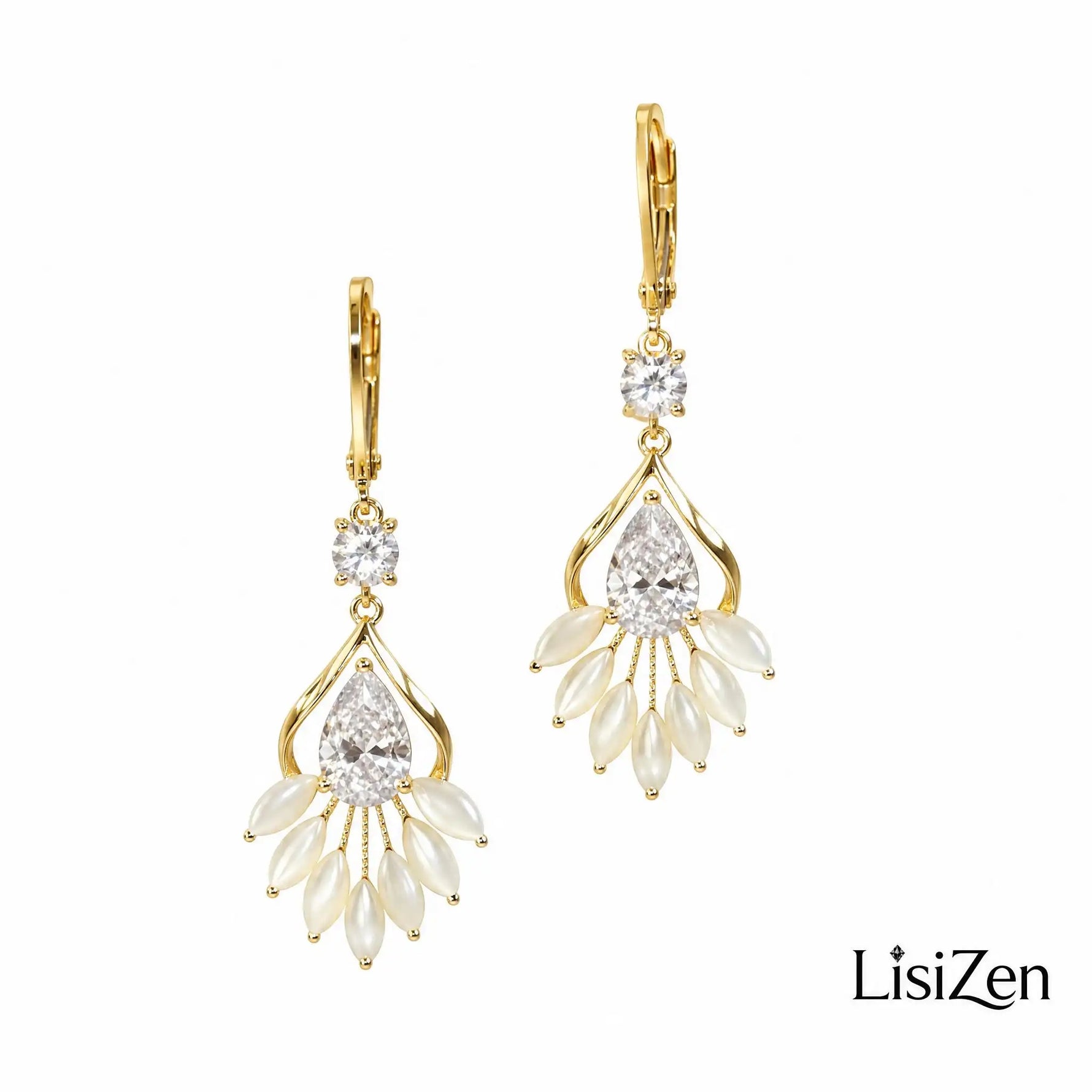 Purple Crystal Teardrop Earrings