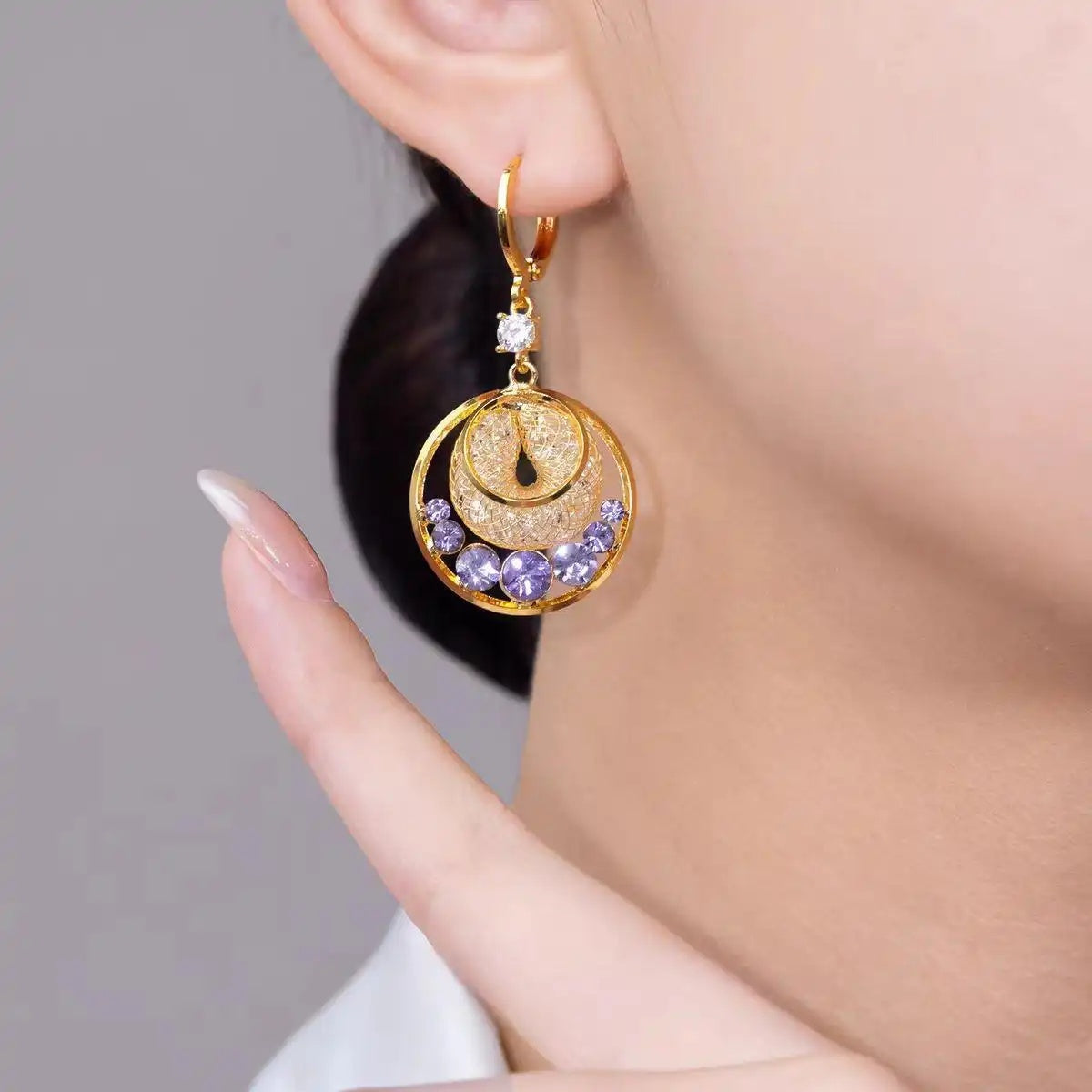 Purple Donut Ear Cuffs
