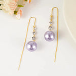 Purple Drop Earrings