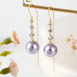 Purple Drop Earrings
