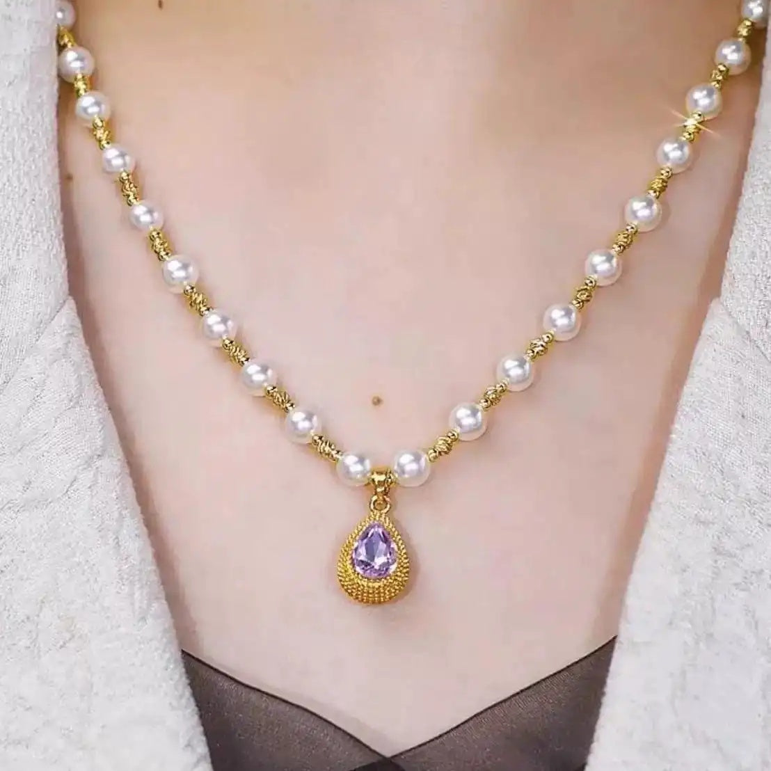 Purple Durian Necklace