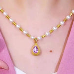 Purple Durian Necklace
