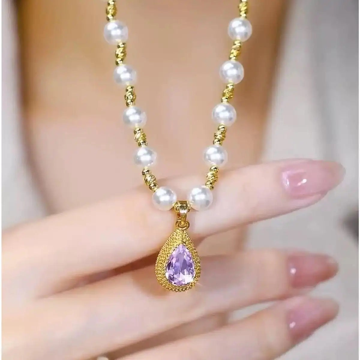 Purple Durian Necklace