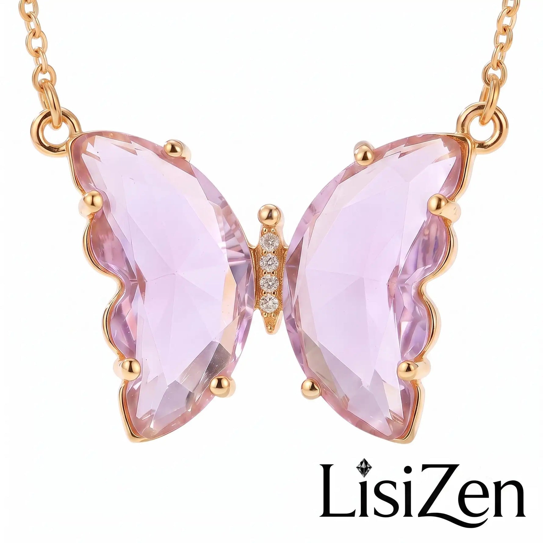 Purple Floating Butterfly Jewelry Set