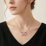 Purple Floating Butterfly Jewelry Set