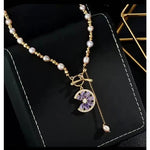 Purple Freshwater Pearl Necklace