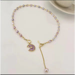 Purple Freshwater Pearl Necklace