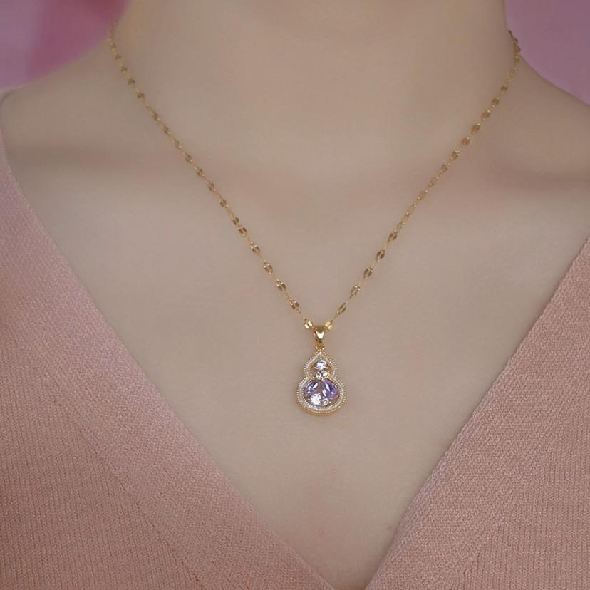 Purple Gourd Jewelry Set