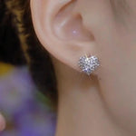 Purple Heart Pearl Earrings
