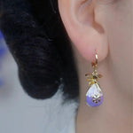 Purple Lucky Bag Earrings