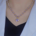 Purple Maple Leaf 14k Gold- Necklace