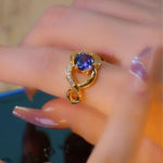 Purple Open Adjustable Ring