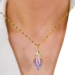 Purple Rhombus Necklace