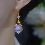 Purple Snowflake Earrings