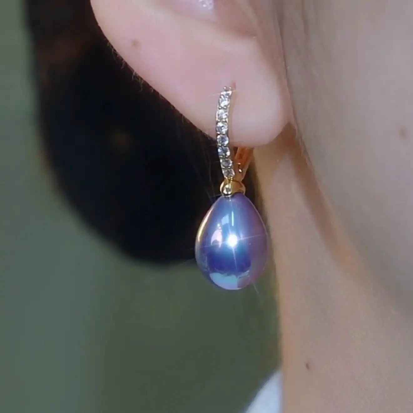 Purple Teardrop Earrings