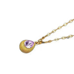Purple Teardrop Necklace