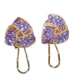 Purple Triangle Stud Earrings