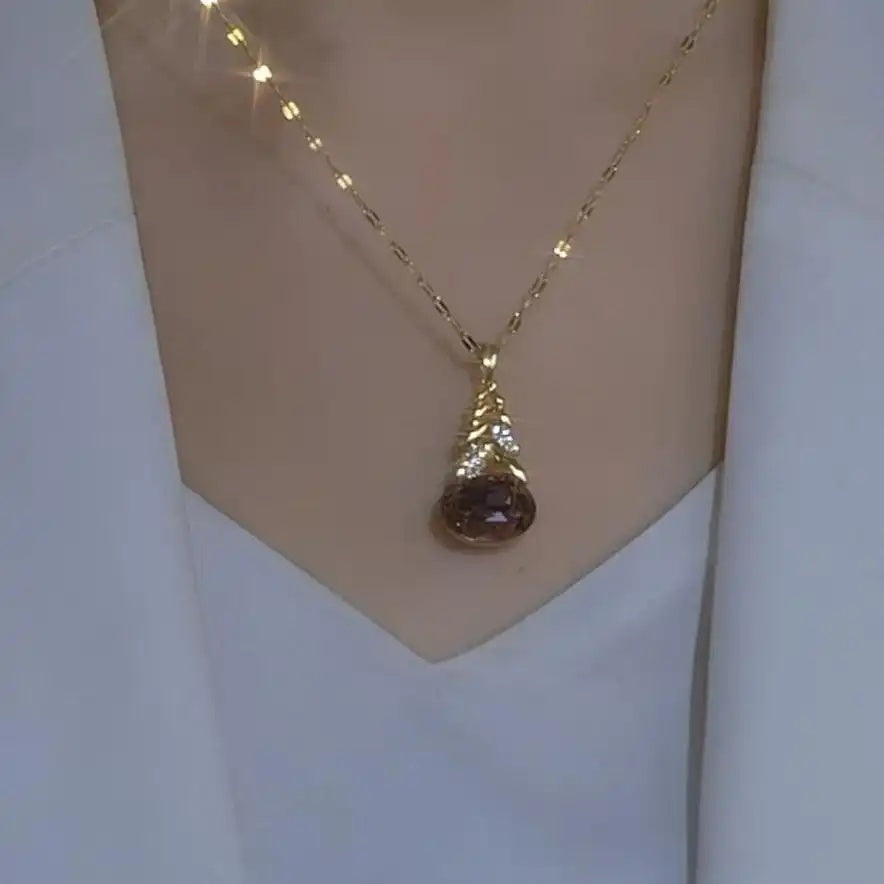 Purple Wheat Pendant Necklace