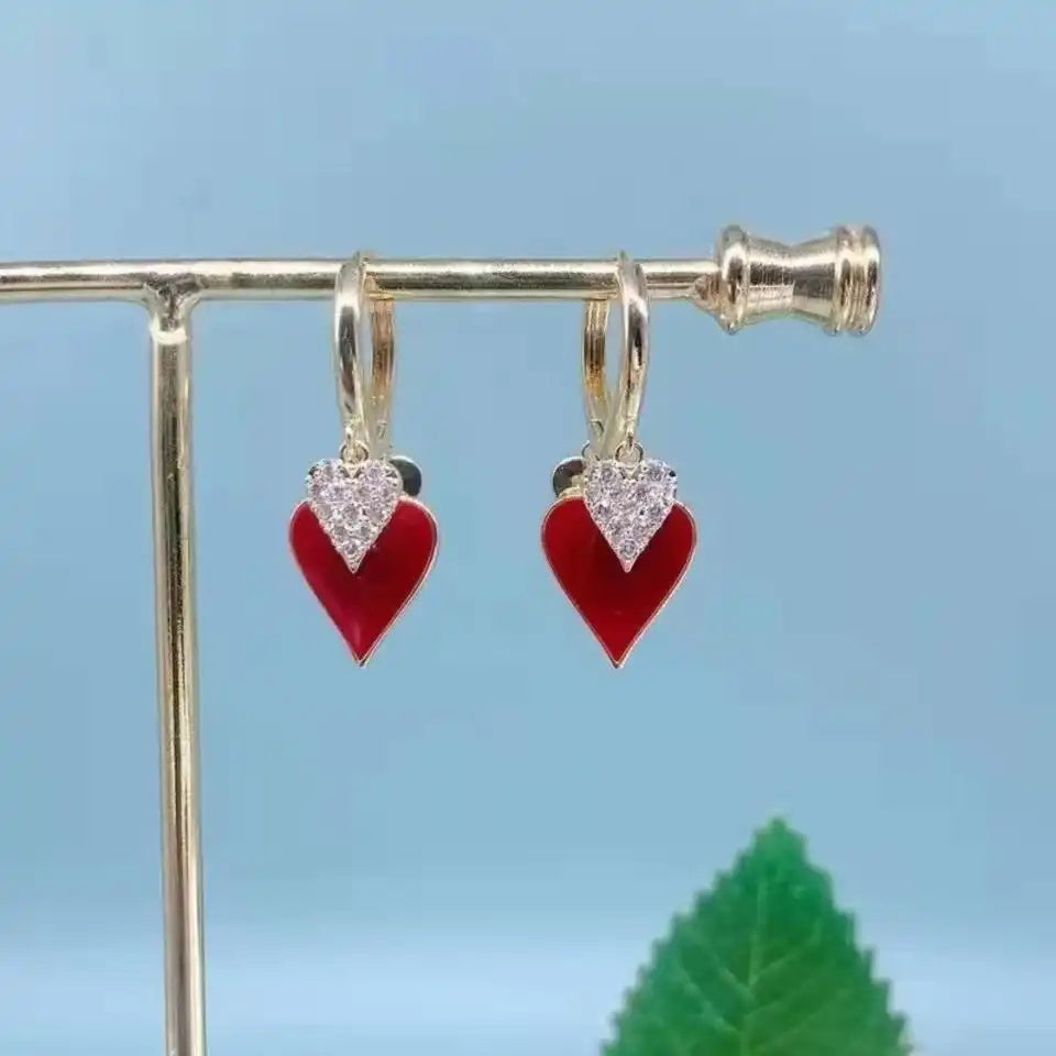 Queen of Hearts Hoop Earrings