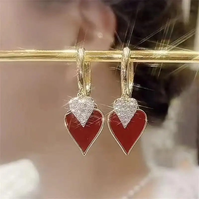 Queen of Hearts Hoop Earrings