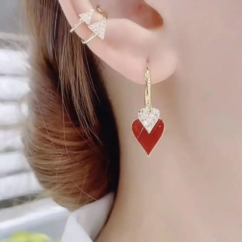 Queen of Hearts Hoop Earrings