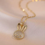 Rabbit Cross Chain Pendant Necklace