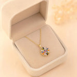 Rainbow Flower Necklace