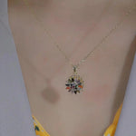 Rainbow Flower Necklace