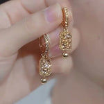 Rectangular Crystal Bar Drop Earrings