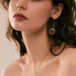 Red Cherry Fruit Long Cute Drop Earrings